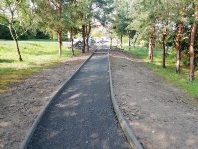 Průběh stavby chodníku